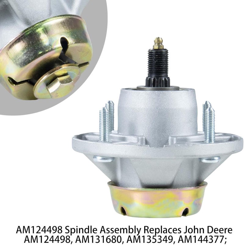 GUSUHAWK AM144377 Spindle Assembly with M131814 Pulley Replaces John Deere AM124498, AM144377, M131814 for John Deere X320, X304, X360, X520, X530, X540, X590, GX255, GX335 Lawn Tractors - Image 3